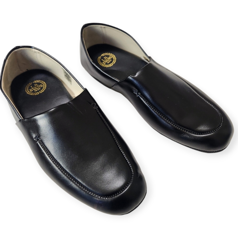 L.B. Evans Duke Opera Mens Black Casual Leather Slippers Size 10.5EEE